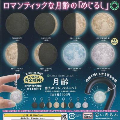 サイエンステクニカラー 月齢 蓄光 めじるし マスコット