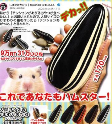 人間サイズのひまわりのたね シリコンポーチ