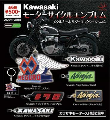 Kawasaki モーターサイクルエンブレム メタルキーホルダーコレクション Vol.4