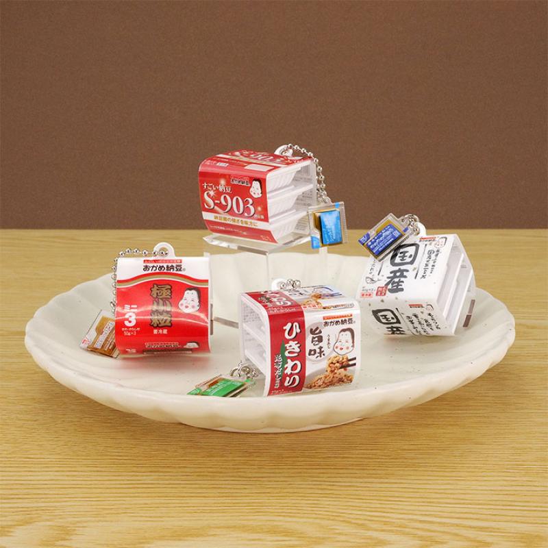 おかめ納豆ボールチェーンマスコット