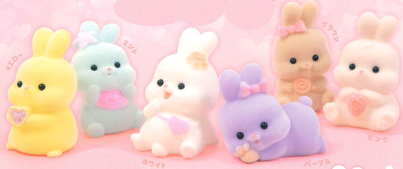 ふわふわフロッキーソフビのうさぎ