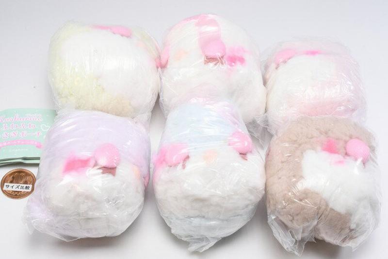 くしゅるむ ふわふわうさぎポーチ