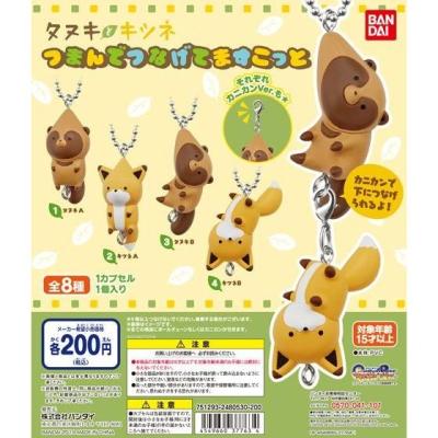 タヌキとキツネ つまんでつなげてますこっと