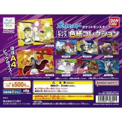 【フラットガシャポン】 ポケットモンスター ビッグサイズ色紙コレクション